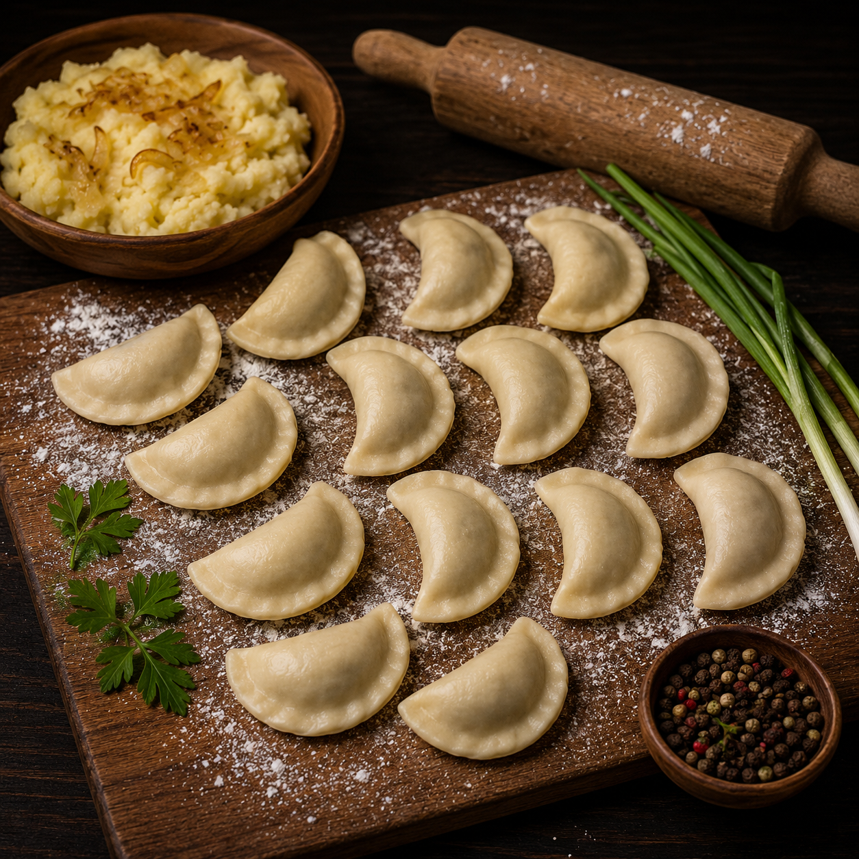 Вареники с картошкой и зенью с грядки 1 Вареники с картошкой и зенью с грядки — Ферма Корневых
